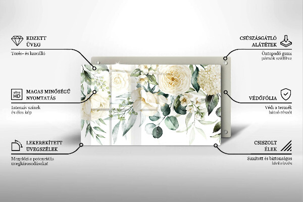 Tábua cozinha Flores em aquarela