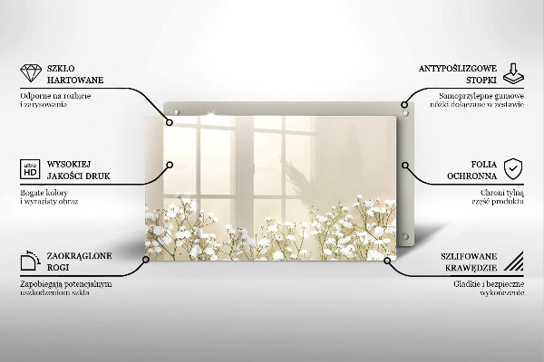 Tábua de cortar Flores boho de Gypsophila