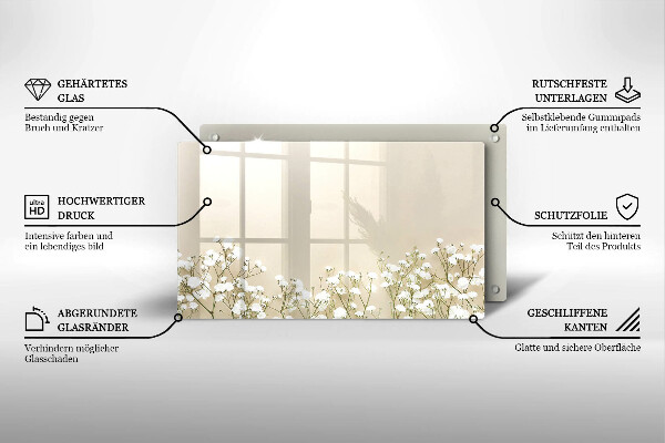 Tábua de cortar Flores boho de Gypsophila