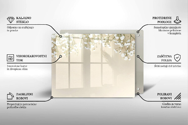 Tábua de cortar Flores boho de Gypsophila