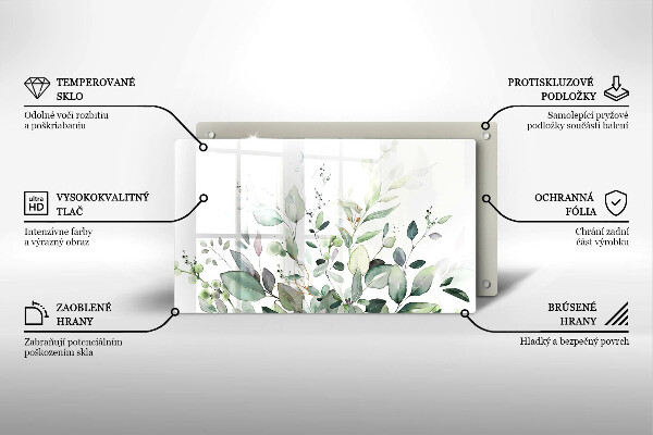 Tábua de cortar alimentos Plantas em aquarela