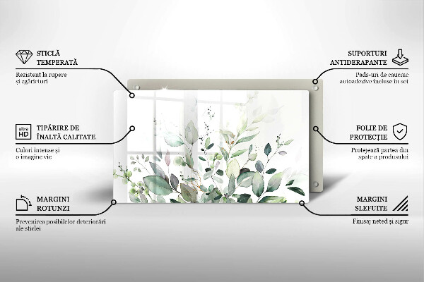Tábua de cortar alimentos Plantas em aquarela