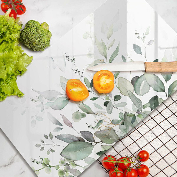 Tábua de cortar alimentos Plantas em aquarela