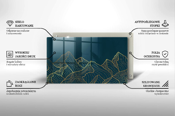 Tábua cozinha Montanhas abstratas