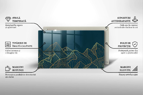 Tábua cozinha Montanhas abstratas