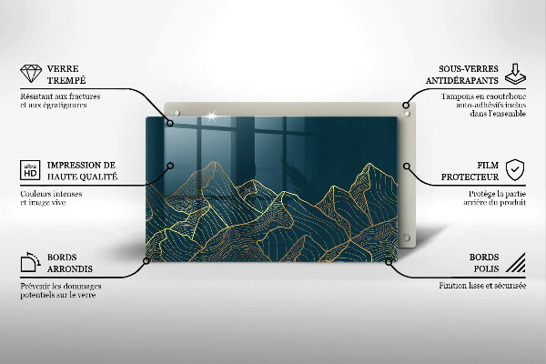 Tábua cozinha Montanhas abstratas