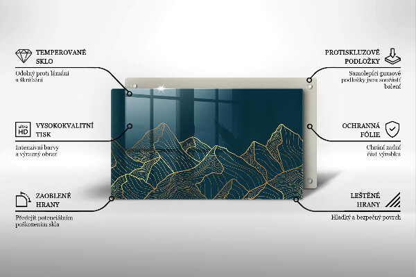 Tábua cozinha Montanhas abstratas