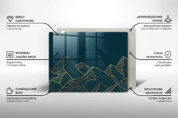 Tábua cozinha Montanhas abstratas