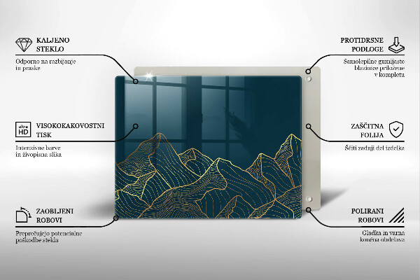 Tábua cozinha Montanhas abstratas