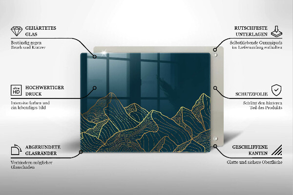 Tábua cozinha Montanhas abstratas
