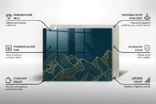 Tábua cozinha Montanhas abstratas