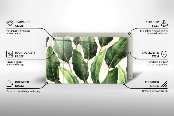 Tábua de cortar Folhas de bananeira