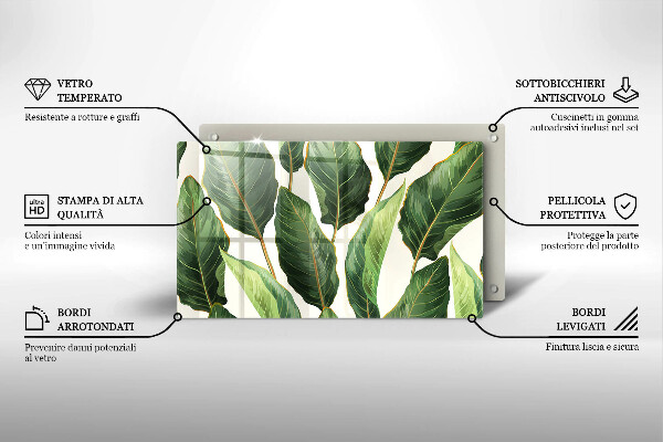 Tábua de cortar Folhas de bananeira