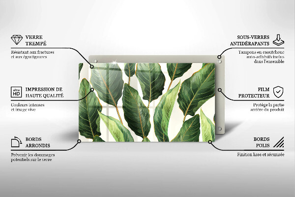 Tábua de cortar Folhas de bananeira