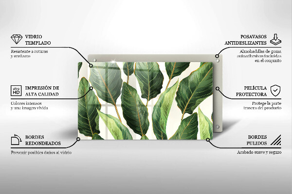 Tábua de cortar Folhas de bananeira