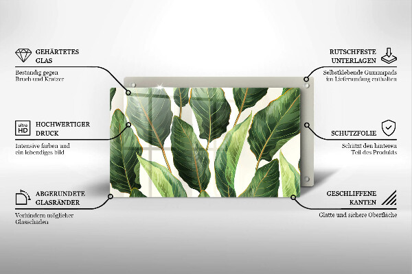 Tábua de cortar Folhas de bananeira