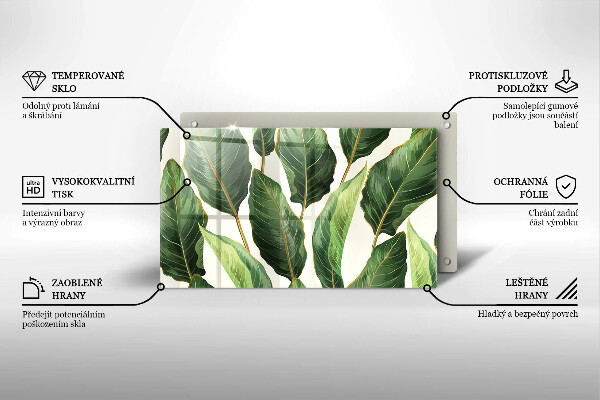 Tábua de cortar Folhas de bananeira