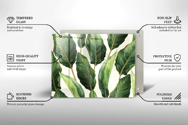 Tábua de cortar Folhas de bananeira