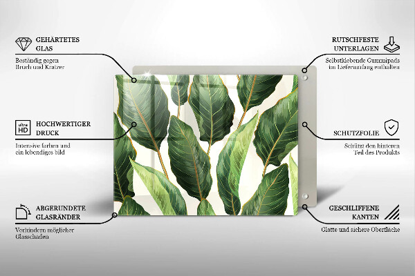 Tábua de cortar Folhas de bananeira