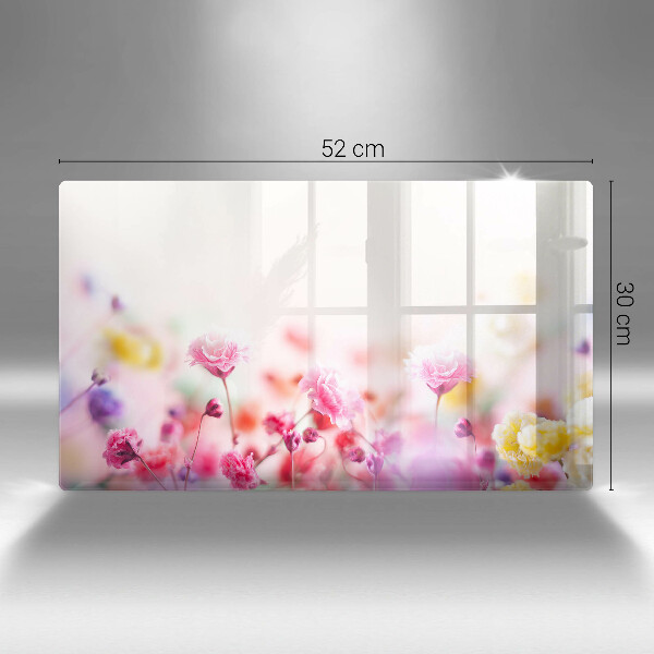 Tábua de corte de vidro Prado de flores