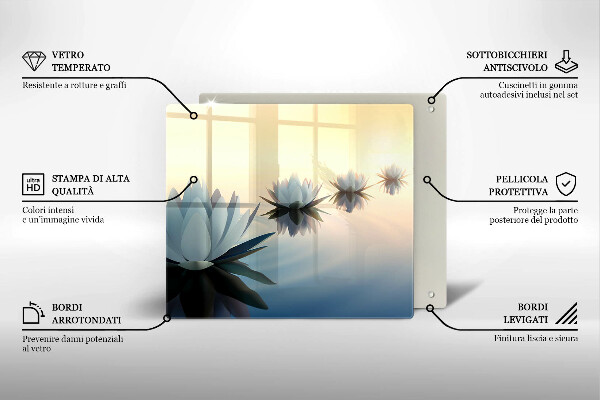 Tábua de cortar Flores de nenúfar