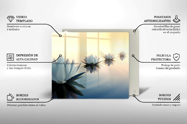 Tábua de cortar Flores de nenúfar