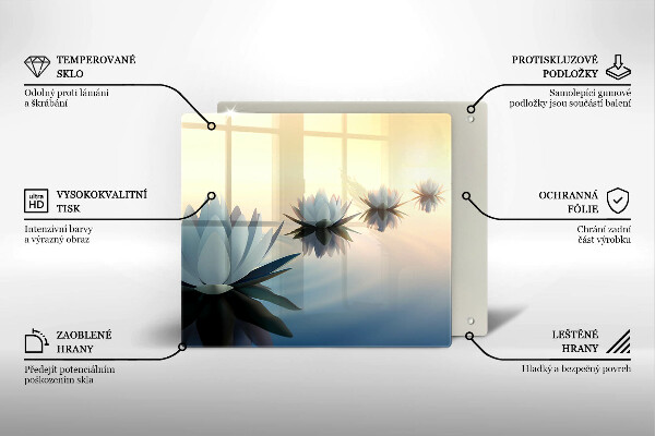 Tábua de cortar Flores de nenúfar