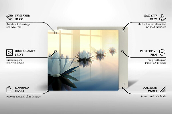 Tábua de cortar Flores de nenúfar