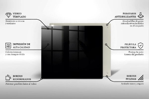 Tábua de cortar alimentos Cor preta