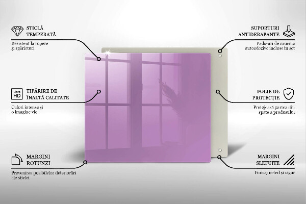 Tábua de cortar de vidro Violeta