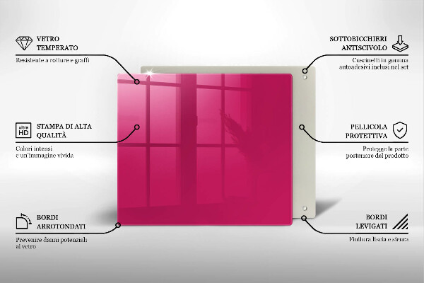 Tábua de corte Cor rosa