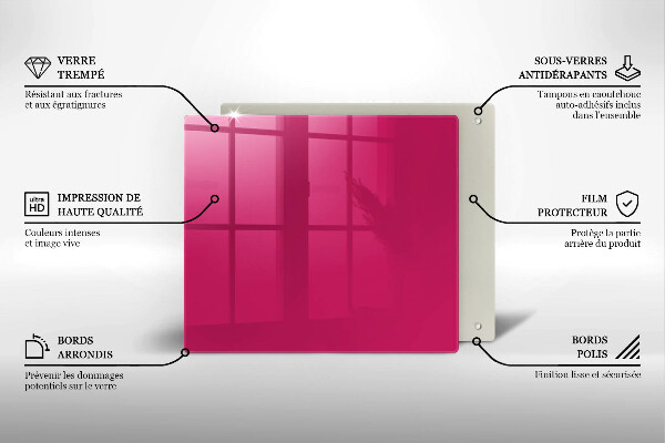 Tábua de corte Cor rosa