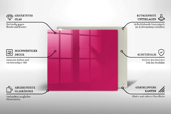 Tábua de corte Cor rosa