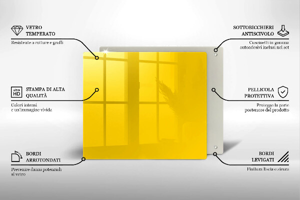 Tábua para cozinha Cor amarela