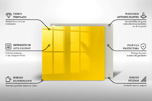 Tábua para cozinha Cor amarela