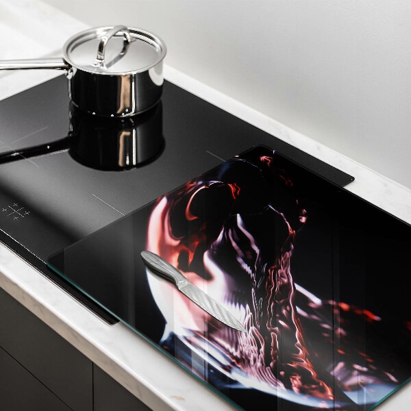 Tábua para cozinha Um copo de vinho tinto