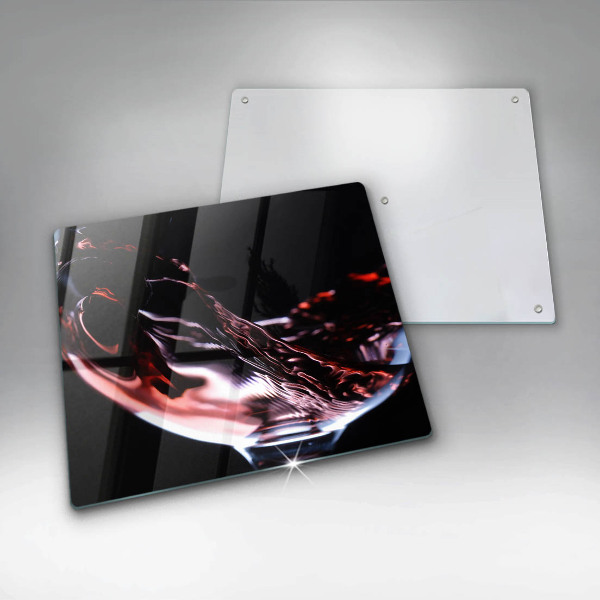 Tábua para cozinha Um copo de vinho tinto