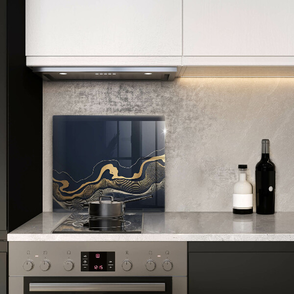 Tábua para cozinha Linhas douradas abstratas