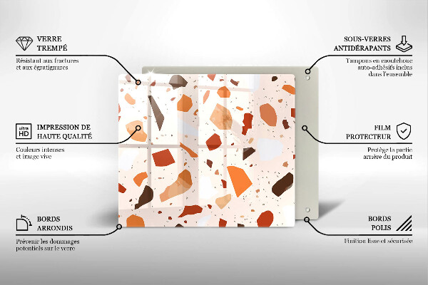 Tábua de vidro Grés decorativo