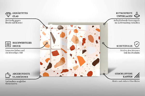 Tábua de vidro Grés decorativo