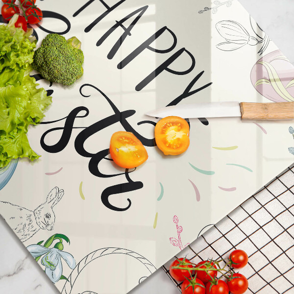 Tábua de cortar Inscrição de Feliz Páscoa