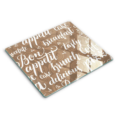 Tábua de corte legendas de bom apetite