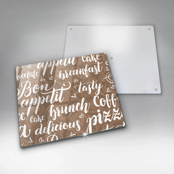 Tábua de corte legendas de bom apetite