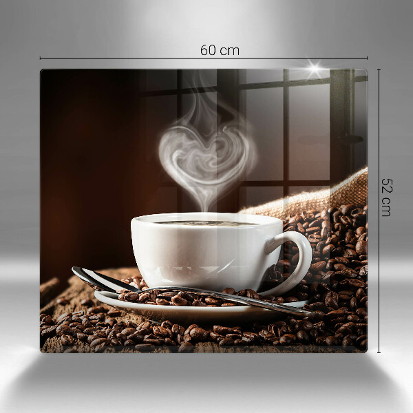 Tábua de vidro Café e uma xícara