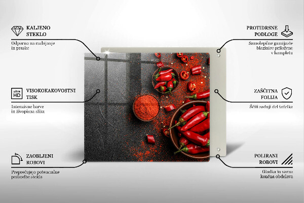 Tábua para cozinha Pimentas vermelhas