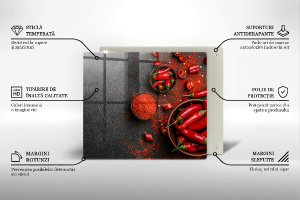 Tábua para cozinha Pimentas vermelhas