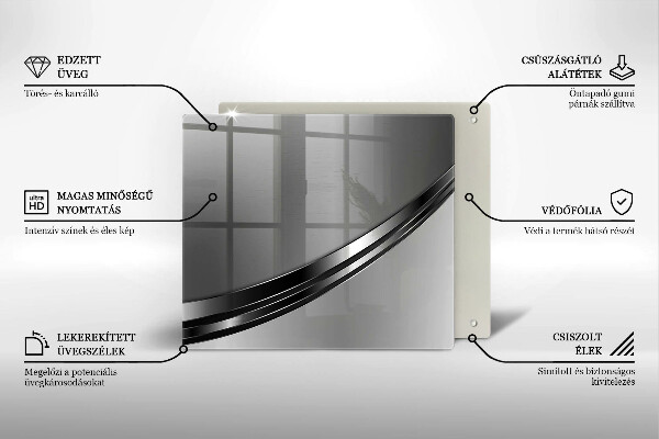 Tábua de vidro Abstração de metal