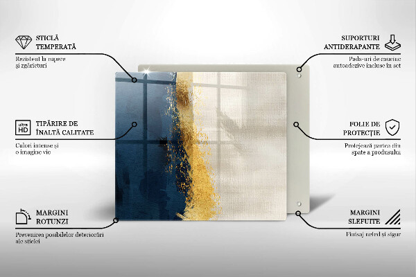 Tábua de corte Ouro abstrato