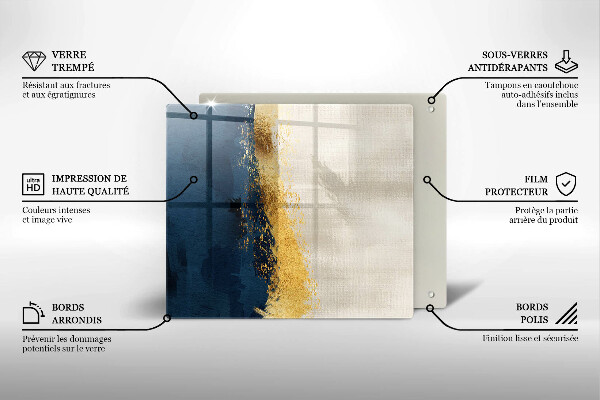 Tábua de corte Ouro abstrato