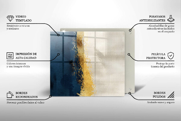 Tábua de corte Ouro abstrato